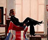 Jack Vettriano Olympia portrait of Zara Philips painting